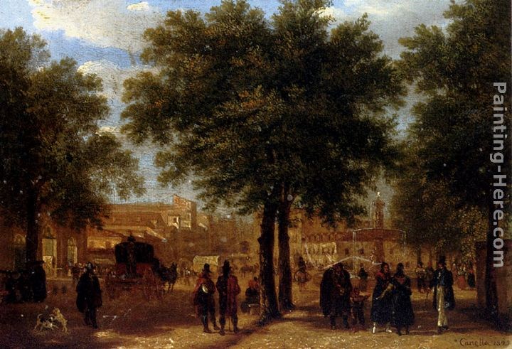 Guiseppe Canella Vista de Madrid desde el principio de la calle Serrano